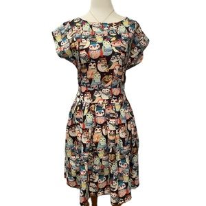 🦉Owl Themed Flaired Dress